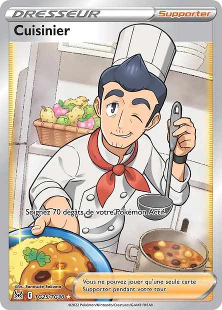 Cuisinier, carte Pokémon LOR TG25 — extension Origine Perdue