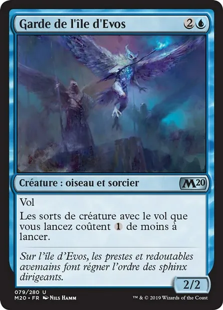Garde de l'île d'Evos, carte Magic M20 79 — extension Core Set 2020