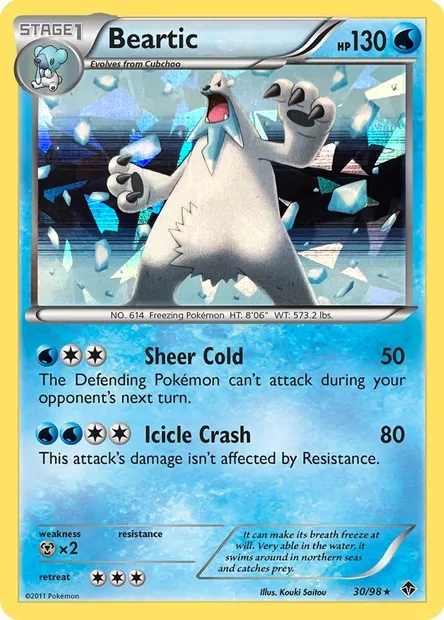 Beartic, Pokémon card TDX 030 — Theme Deck & Blisters Exclusives set