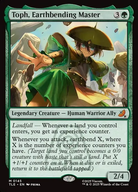 Toph, Earthbending Master, Magic card TLE 145 — Avatar: The Last Airbender Eternal set