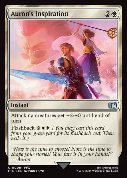 Auron's Inspiration, Magic card FIN 8 — Final Fantasy set