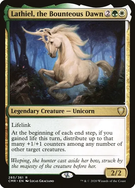 Lathiel, the Bounteous Dawn, Magic card CMR 285 — Commander Legends set
