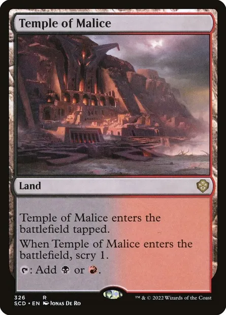Temple de la malice, carte Magic SCD 326 — extension Starter Commander Decks