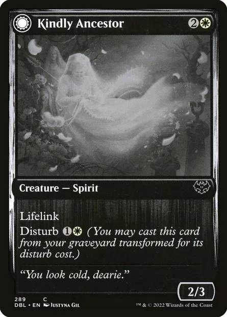 Kindly Ancestor // Ancestor's Embrace, Magic card DBL 289 — Innistrad: Double Feature set