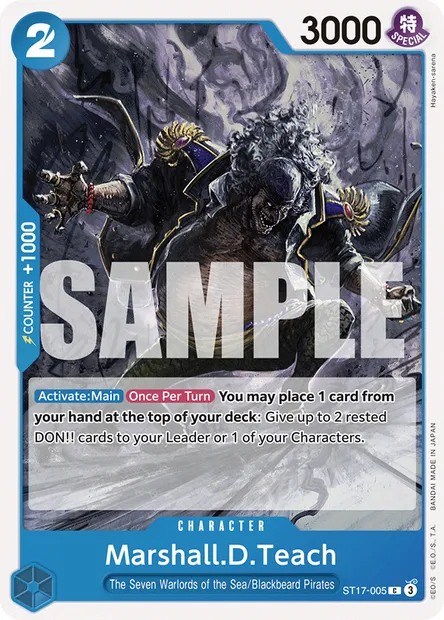 Marshall.D.Teach, One Piece card ST17-005 — Blue Donquixote Doflamingo set