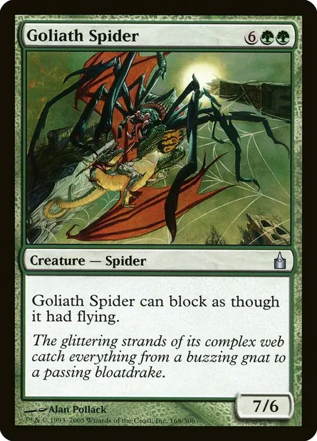 Goliath Spider, Magic card RAV 168 — Ravnica: City of Guilds set