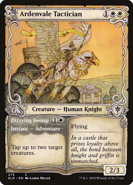 Ardenvale Tactician // Dizzying Swoop, Magic card ELD 273 — Throne of Eldraine set