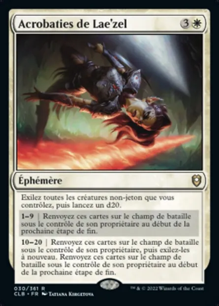 Acrobaties de Lae'zel, carte Magic CLB 30 — extension Commander Légendes : la bataille de la Porte de Baldur