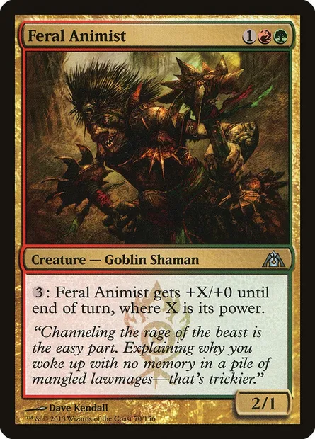 Feral Animist, Magic card DGM 70 — Dragon's Maze set