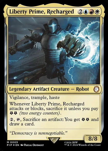 Liberty Prime, Recharged, Magic card PIP 5 — Fallout set
