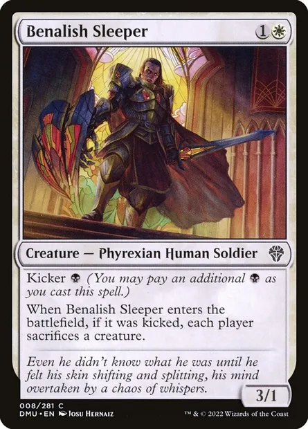 Benalish Sleeper, Magic card DMU 8 — Dominaria United set