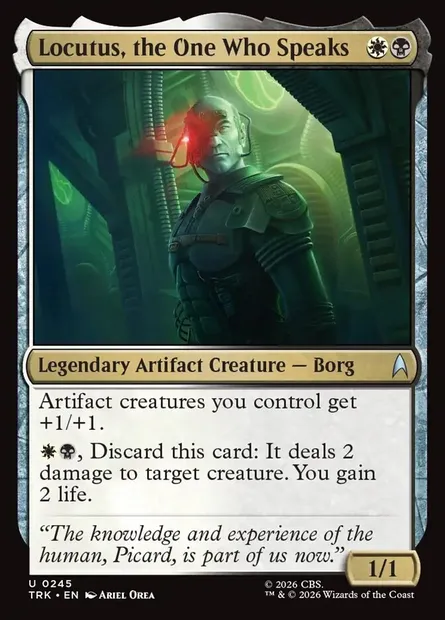 Locutus, the One Who Speaks, carte Magic TRK 245 — extension Star Trek