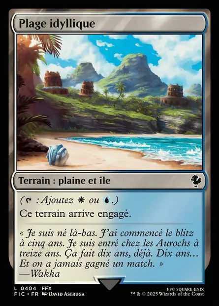 Plage idyllique, carte Magic FIC 404 — extension Final Fantasy Commander