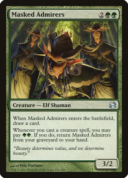 Admirateurs masqués, carte Magic MMA 154 — extension Modern Masters