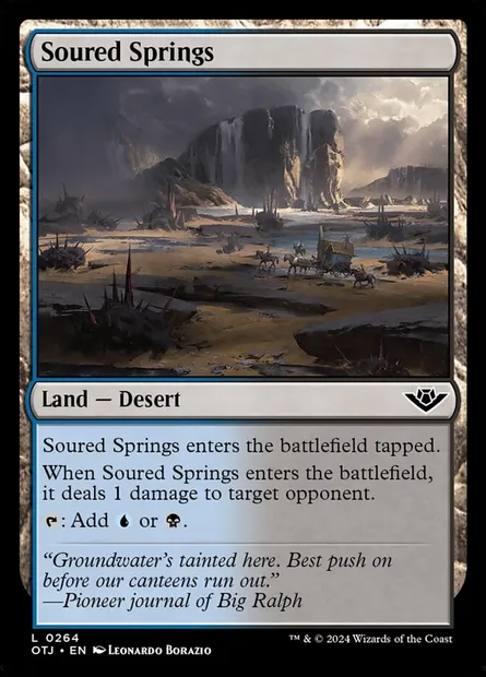 Soured Springs, Magic card OTJ 264 — Outlaws of Thunder Junction set