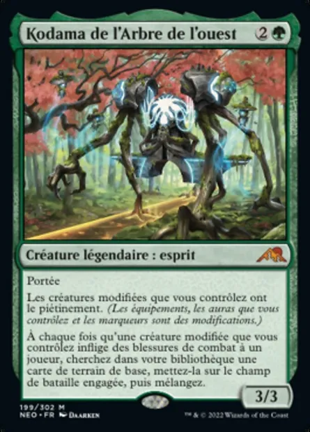 Kodama de l'Arbre de l'ouest, carte Magic NEO 199 — extension Kamigawa: La Dynastie Néon