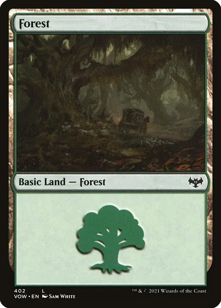 Forest, Magic card VOW 402 — Innistrad: Crimson Vow set