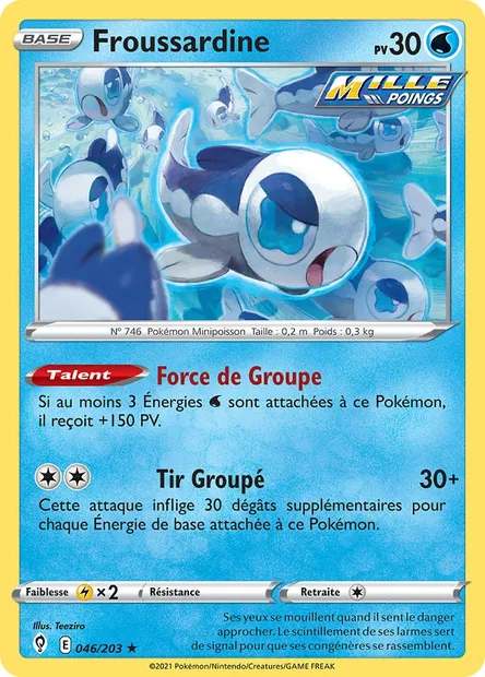 Froussardine, carte Pokémon EVS 46 — extension Évolution Céleste