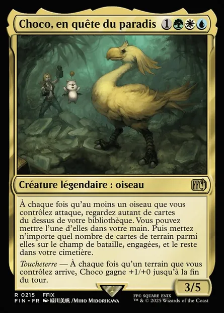 Choco, en quête du paradis, carte Magic FIN 215 — extension Final Fantasy