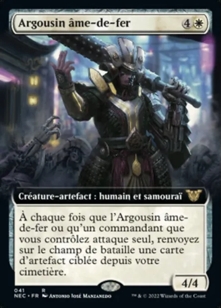Argousin âme-de-fer, carte Magic NEC 41 — extension Neon Dynasty Commander