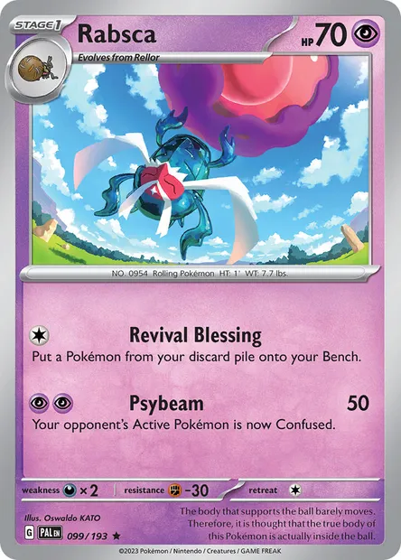 Rabsca, Pokémon card PAL 099 — Paldea Evolved set
