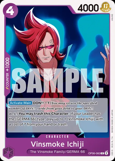 Vinsmoke Ichiji, One Piece card OP06-060 — WINGS OF THE CAPTAIN set