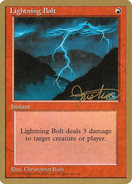 Lightning Bolt, Magic card PTC mj208 — Pro Tour Collector Set set