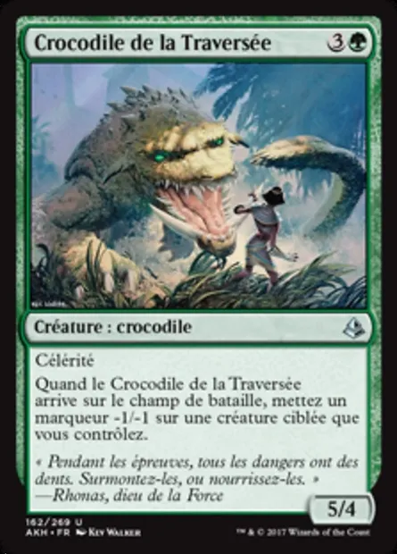 Crocodile de la Traversée, carte Magic AKH 162 — extension Amonkhet
