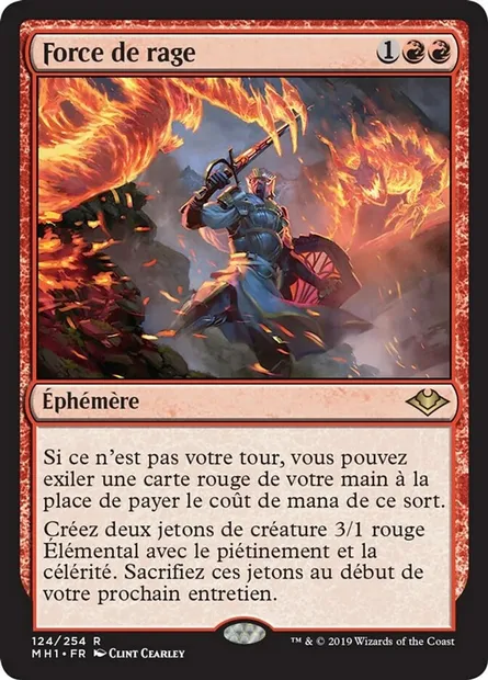 Force de rage, carte Magic MH1 124 — extension Horizons du Modern