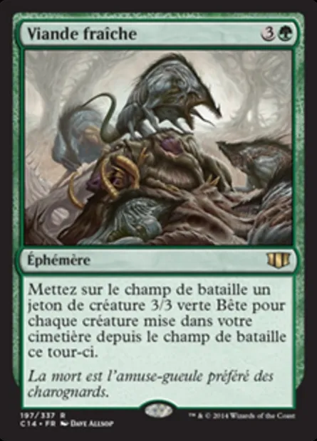 Viande fraîche, carte Magic C14 197 — extension Commander 2014