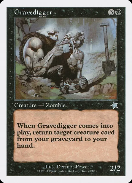Gravedigger, Magic card S99 78 — Starter 1999 set