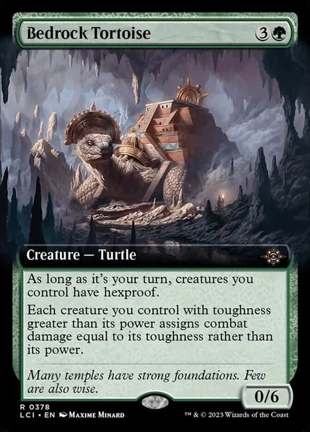 Bedrock Tortoise, Magic card LCI 378 — The Lost Caverns of Ixalan set