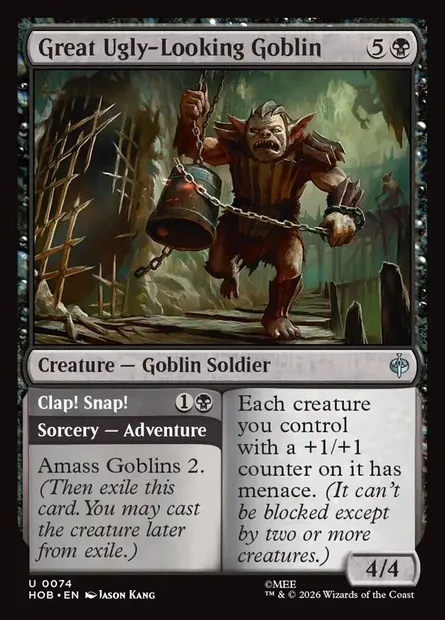 Great Ugly-Looking Goblin // Clap! Snap!, Magic card HOB 74 — The Hobbit set