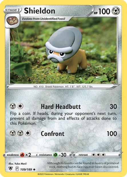 Shieldon, Pokémon card ASR 109 — Astral Radiance set