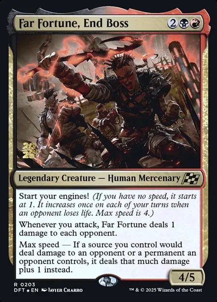 Far Fortune, End Boss, Magic card PDFT 203s — Aetherdrift Promos set