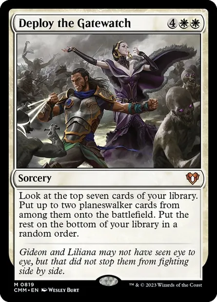 Deploy the Gatewatch, Magic card CMM 819 — Commander Masters set