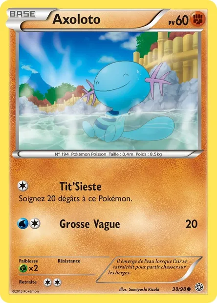 Axoloto, carte Pokémon AOR 38 — extension Origines Antiques