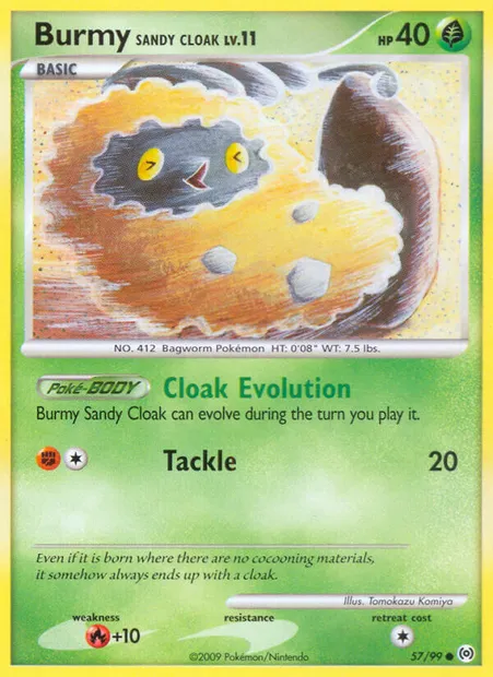 Burmy Sandy Cloak, Pokémon card AR 57 — Arceus set