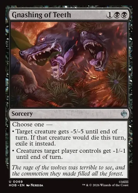 Gnashing of Teeth, Magic card HOB 69 — The Hobbit set