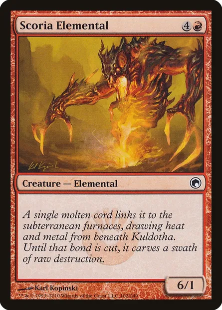 Scoria Elemental, Magic card SOM 102 — Scars of Mirrodin set