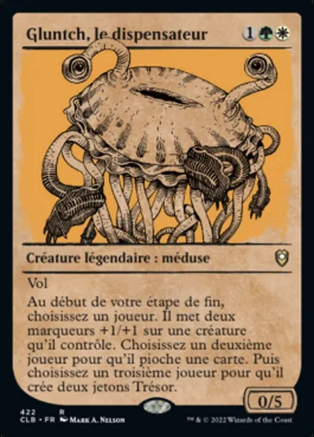 Gluntch, le dispensateur, carte Magic CLB 422 — extension Commander Légendes : la bataille de la Porte de Baldur