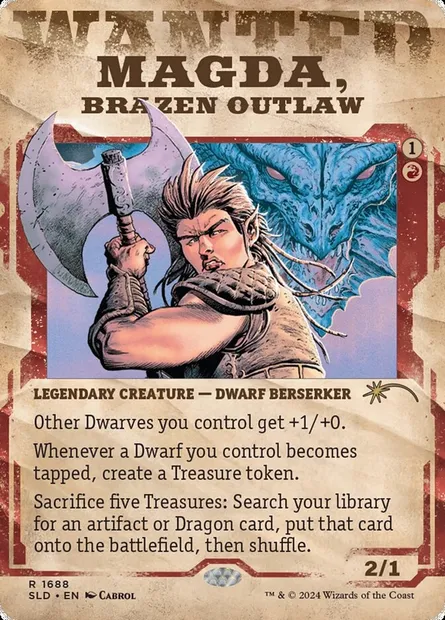 Magda, Brazen Outlaw, Magic card SLD 1688 — Secret Lair Drop set