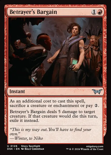 Betrayer's Bargain, Magic card DSK 126 — Duskmourn: House of Horror set