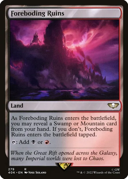 Foreboding Ruins, Magic card 40K 279 — Warhammer 40,000 Commander set