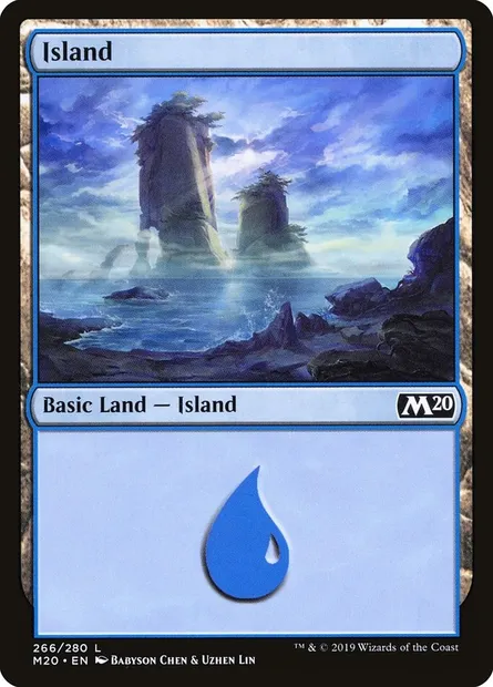 Island, Magic card M20 266 — Core Set 2020 set