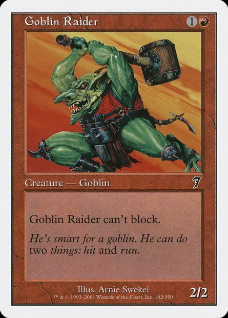 Goblin Raider, Magic card 7ED 192 — Seventh Edition set