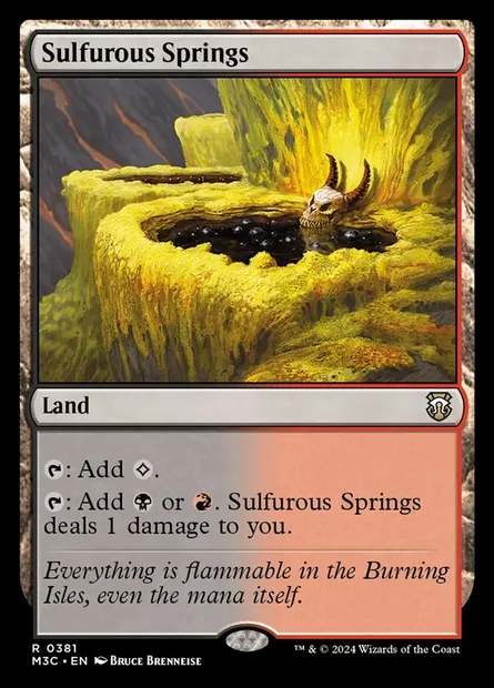 Sulfurous Springs, Magic card M3C 381 — Modern Horizons 3 Commander set