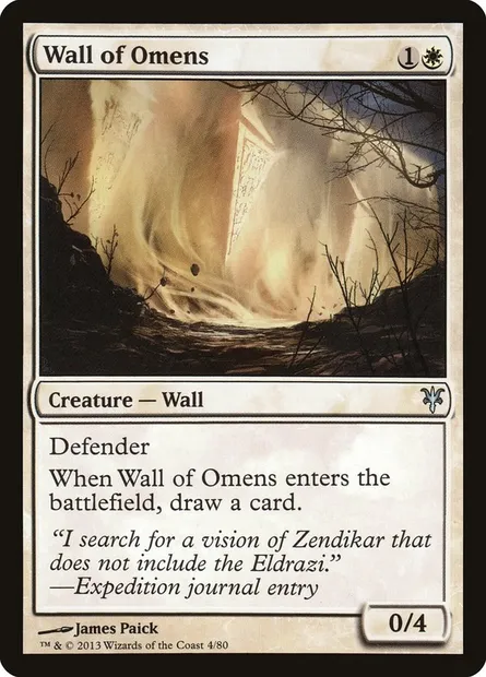 Wall of Omens, Magic card DDK 4 — Duel Decks: Sorin vs. Tibalt set