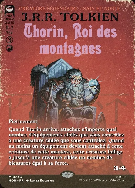 Thorin, Roi des montagnes, carte Magic HOB 243 — extension The Hobbit