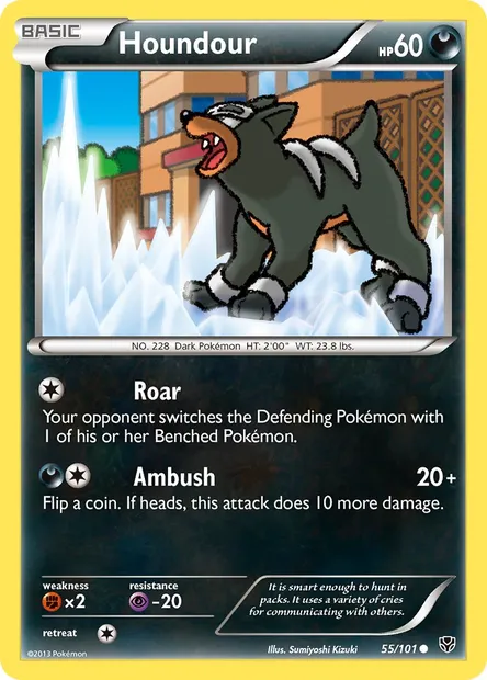 Houndour, Pokémon card PLB 55 — Plasma Blast set